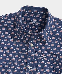 Boys' Printed Cotton Short-Sleeve Shirt