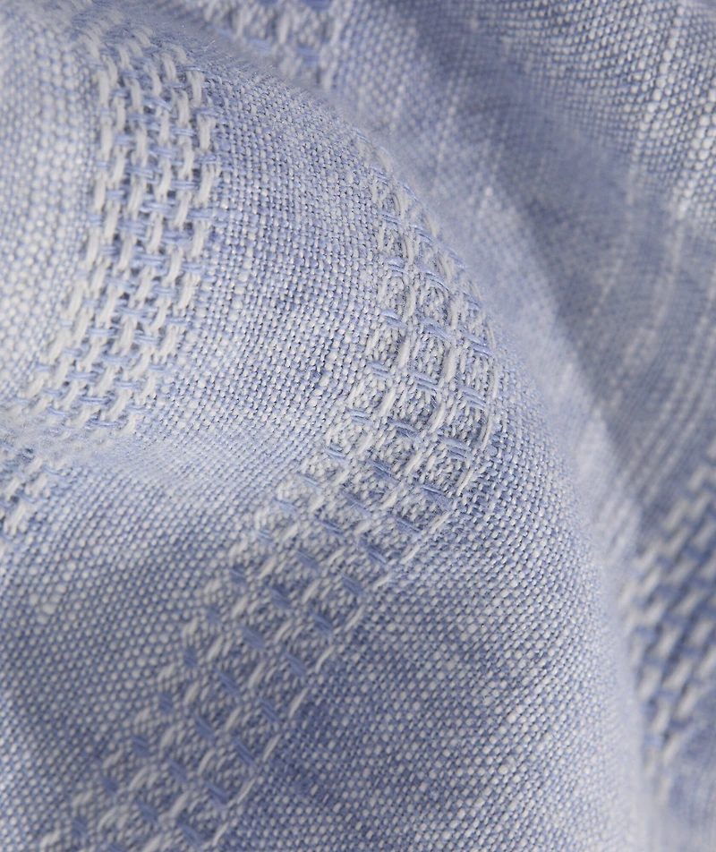 Havana Stripe Linen Short-Sleeve Cabana Shirt