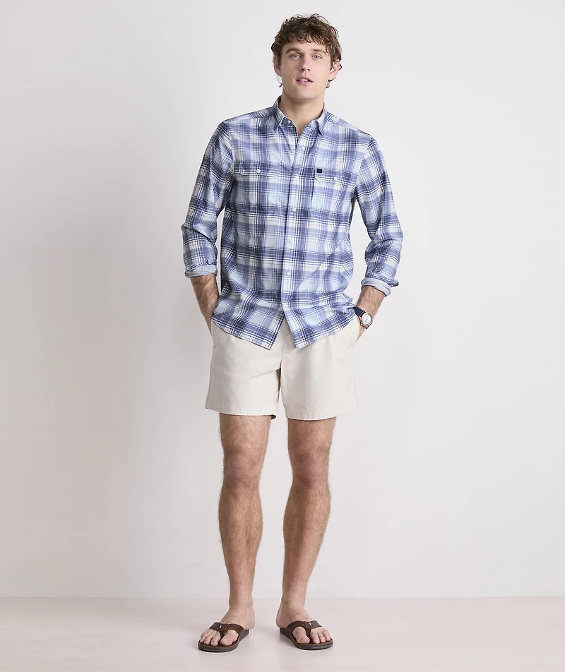 Deepwater Plaid Performance Harbor Shirt