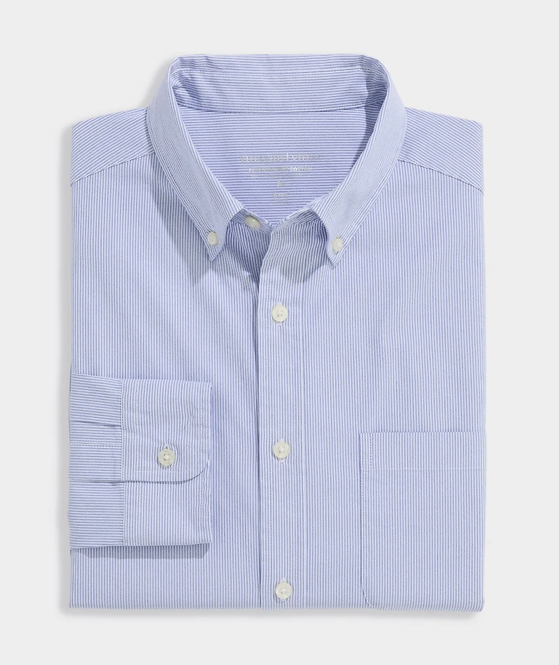 Commodore Stripe Performance Cotton Shirt