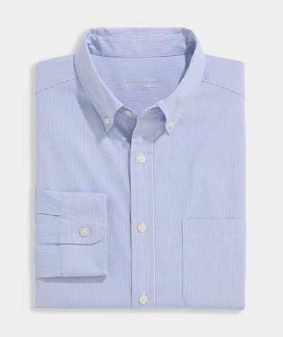 Commodore Stripe Performance Cotton Shirt