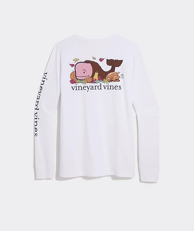 Whale Cornucopia Long-Sleeve Pocket Tee