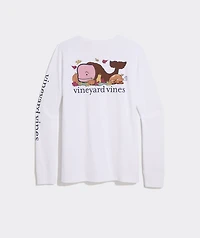 Whale Cornucopia Long-Sleeve Pocket Tee