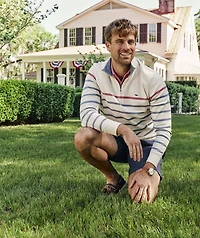 Breton Stripe Saltwater Quarter-Zip