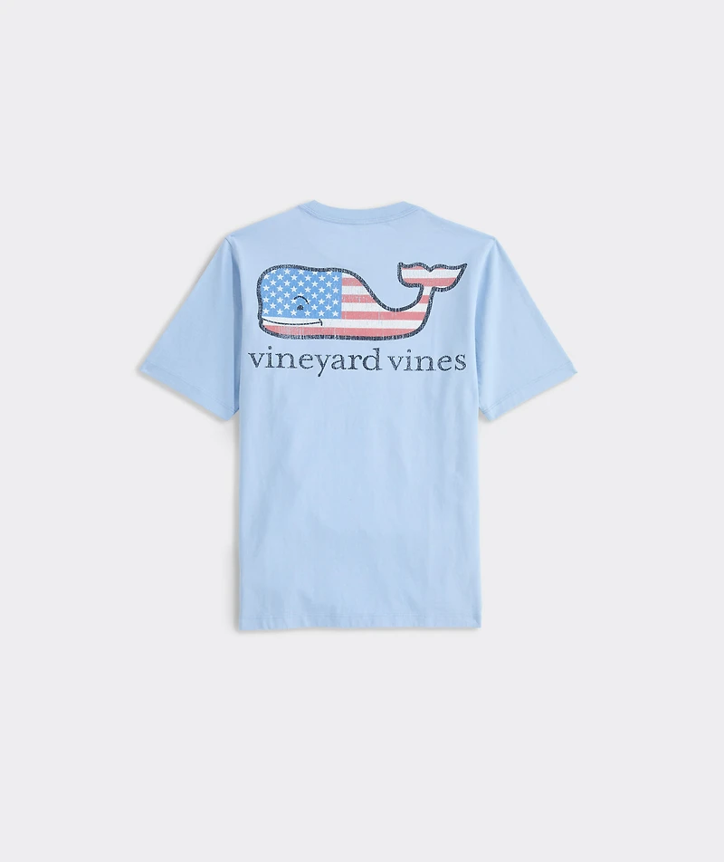 Boys' Flag Whale Short-Sleeve Pocket Tee