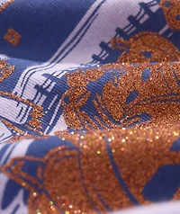 Girls' Glitter Pumpkin Long-Sleeve Pocket Tee