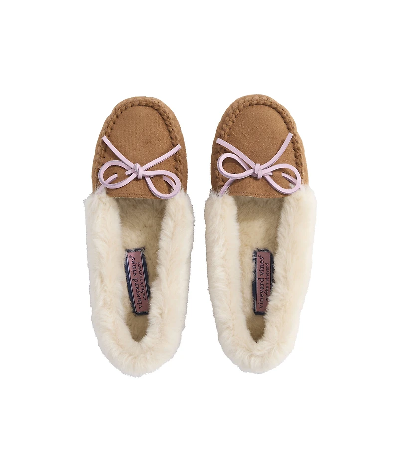 OUTLET Women's Faux Suede Shearling Slippers