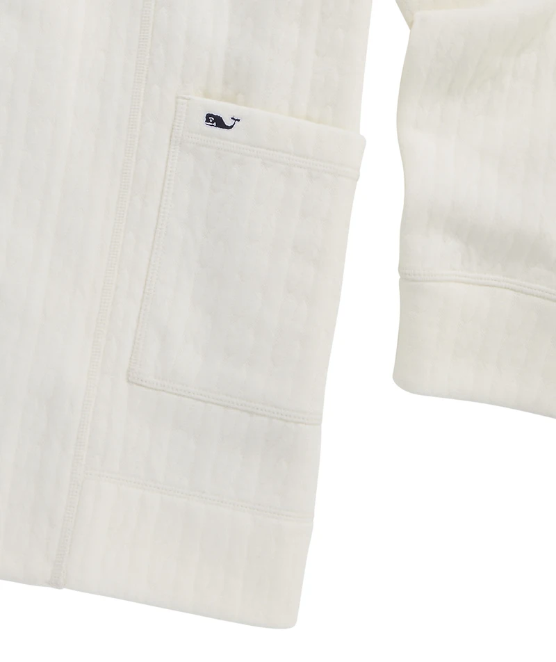 OUTLET Cable Knit Open Cardigan