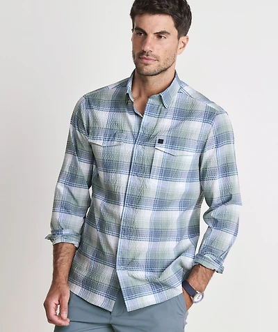 Hyline Plaid Performance Harbor Shirt
