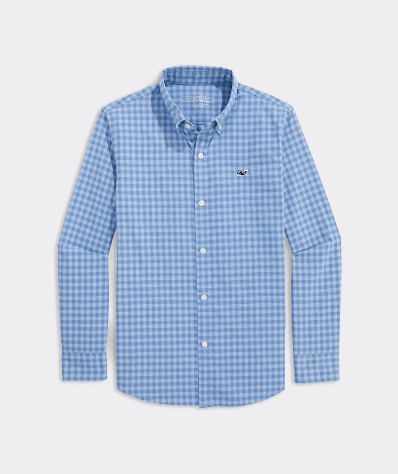 Boys' Topsail Gingham Featherweight Performance Shirt