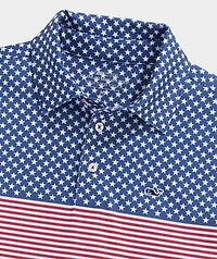 Boys' Americana Printed Sankaty Polo