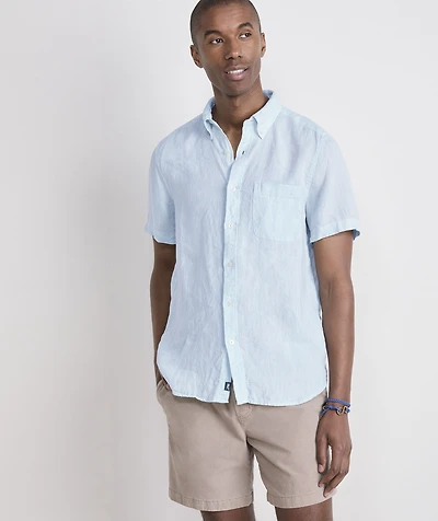 Surfside Solid Linen Short-Sleeve Shirt
