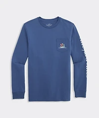 Boys' Santa Hockey Long-Sleeve Pocket Tee