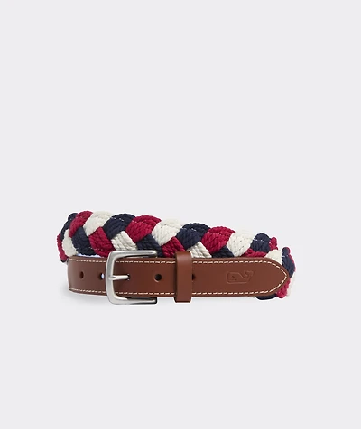 Colorblock Braided Rope Belt