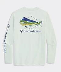 Performance Painted Mahi Fish Long-Sleeve Harbor Tee