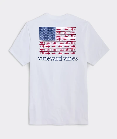USA Reel Flag Short-Sleeve Pocket Tee