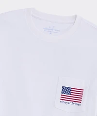 Beer Pong Flag Long-Sleeve Pocket Tee