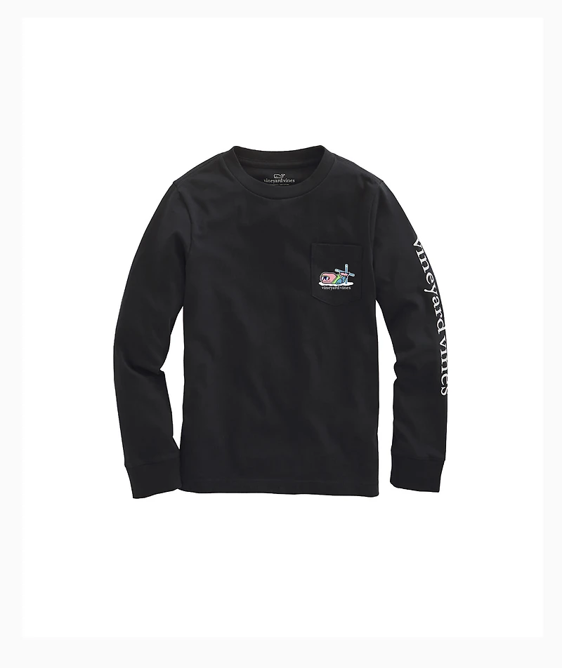 OUTLET Boys Apres Ski Bro Whale Long-Sleeve Pocket Tee