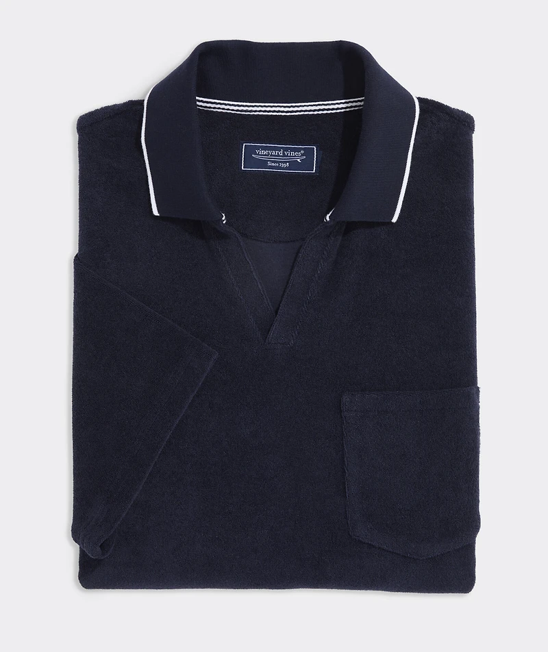 Terry Split Collar Polo