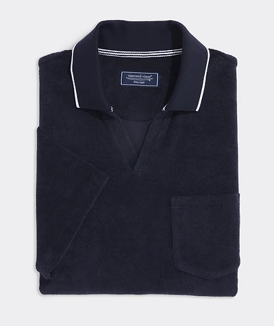 Terry Split Collar Polo