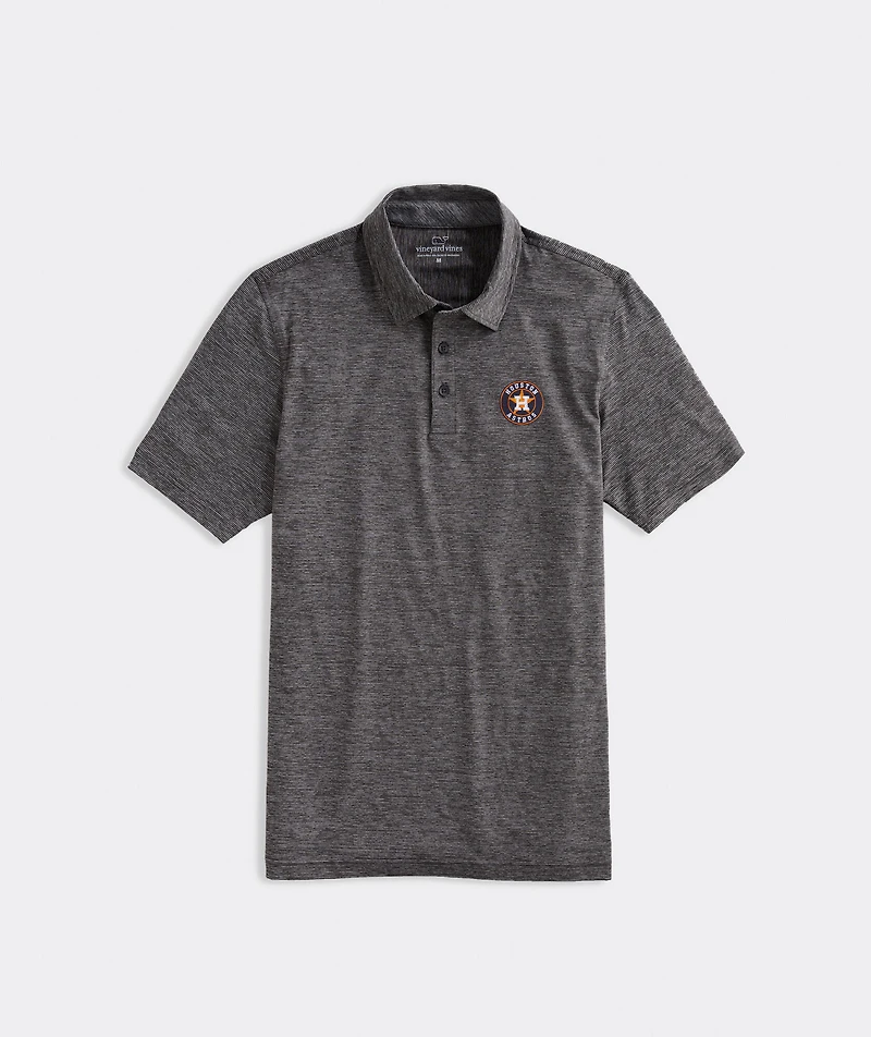 Houston Astros Destin Stripe Sankaty Polo