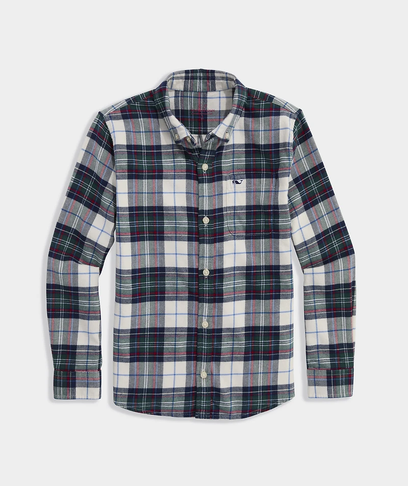 Boys' Birch Plaid Vineyard Flannel Shirt