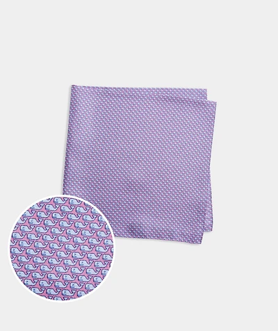 Vineyard Whale Printed Pocket Square