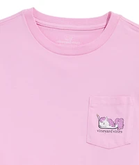 OUTLET Kids' Unicorn Glitter Whale Short-Sleeve Pocket Tee