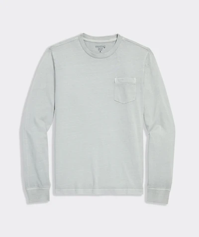 Boys' Garment-Dye Long-Sleeve Surf Pocket Tee