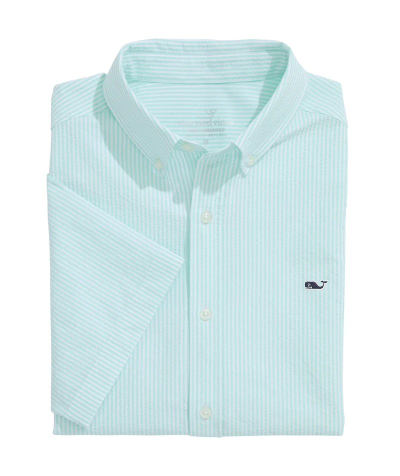 OUTLET Performance Seersucker Short-Sleeve Shirt