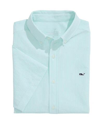 OUTLET Performance Seersucker Short-Sleeve Shirt