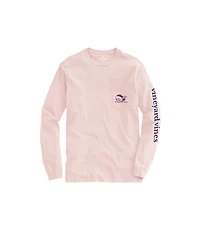 OUTLET Girls' Mrs. Claus Whale Long-Sleeve Pocket Tee