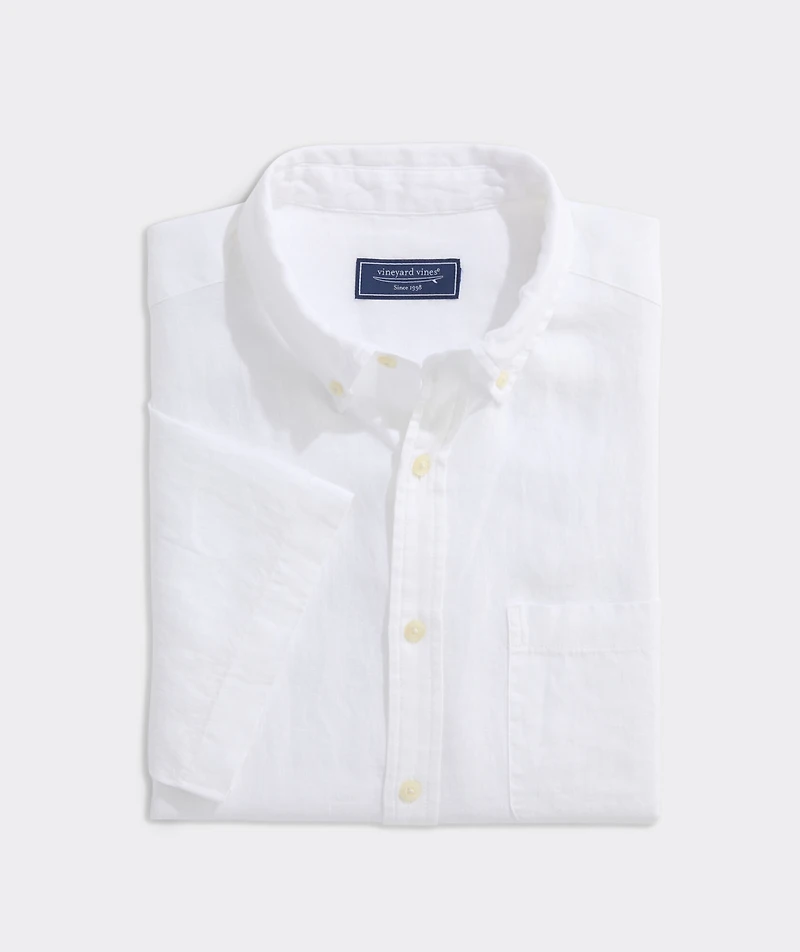 Surfside Solid Linen Short-Sleeve Shirt