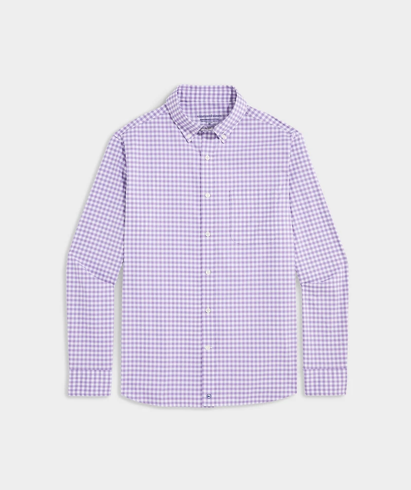 Skysail Gingham Performance Cotton Shirt
