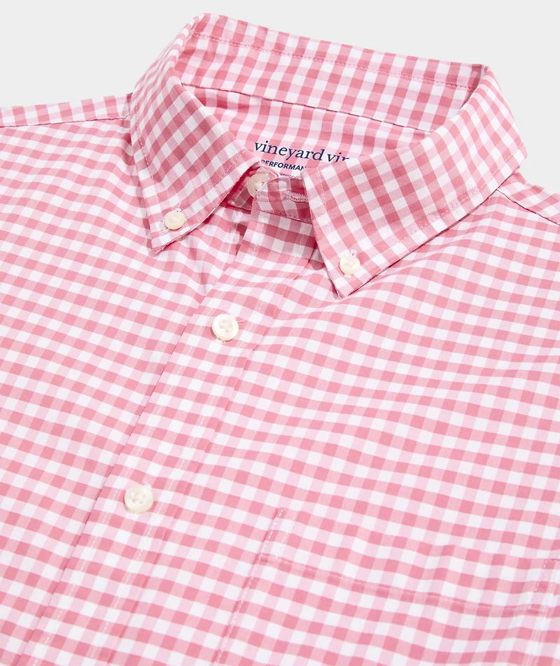 Skysail Gingham Performance Cotton Shirt