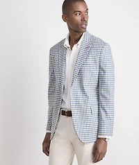 White Bay Gingham Wool Blazer