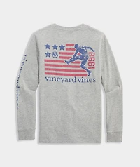Boys' USA Soccer Kick Long-Sleeve Pocket Tee