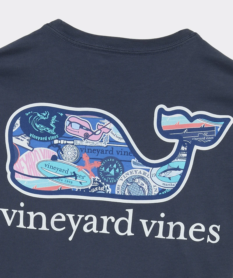 Boys' VV Stickers Whale Short-Sleeve Pocket Tee