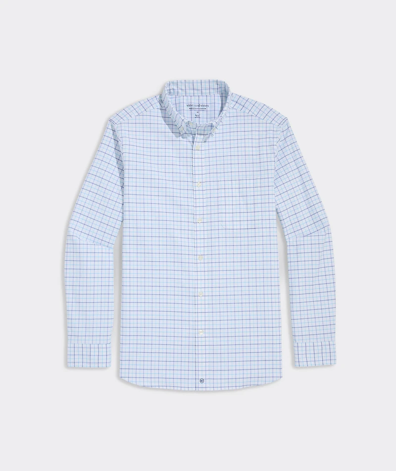 Moorings Tattersall Performance Cotton Shirt
