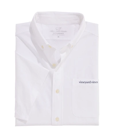 OUTLET Performance Seersucker Short-Sleeve Fishing Shirt