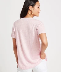 OUTLET Women's Slub V-Neck Tee