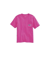 OUTLET Girls' Frangipani Whale Short-Sleeve Pocket Tee
