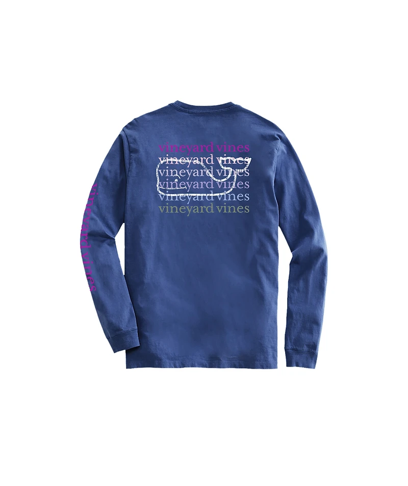 OUTLET Kids' Rainbow Whale Long-Sleeve Pocket Tee
