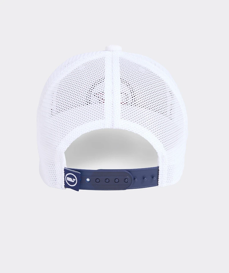 Boys' Flag Whale Dot Trucker Hat