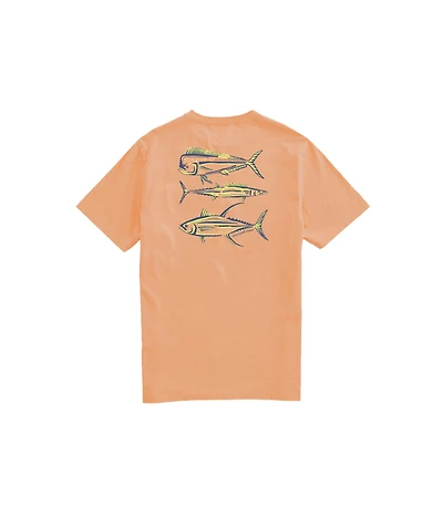 OUTLET Stacked Fish Short-Sleeve Pocket Tee