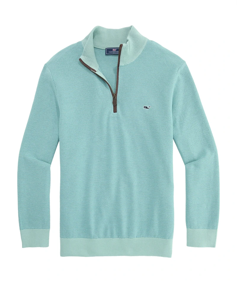 OUTLET Honeycomb Quarter-Zip Sweater