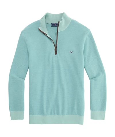 OUTLET Honeycomb Quarter-Zip Sweater