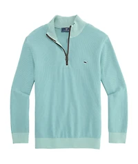 OUTLET Honeycomb Quarter-Zip Sweater