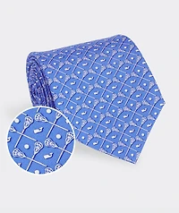 Lacrosse Sticks Silk Tie