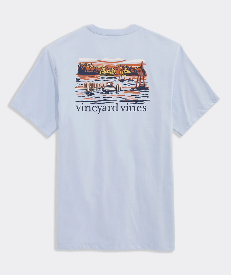 Dockside Autumn Wakes Short-Sleeve Pocket Tee